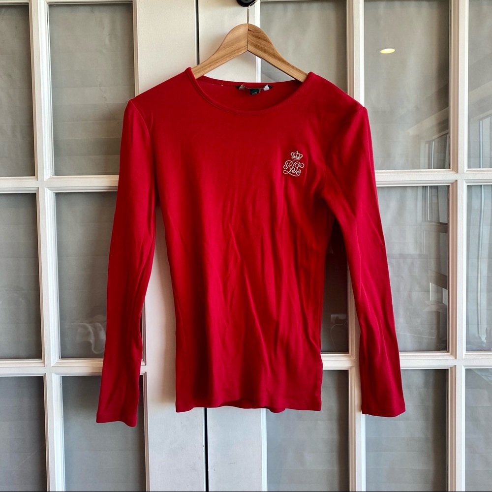 Ralph Lauren Red Long Sleeve Basic T-Shirt🍒4/$20